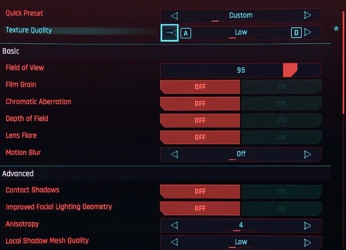 Cyberpunk 2077 best settings 2
