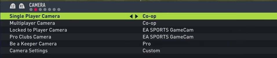 camera settings fifa 22 1