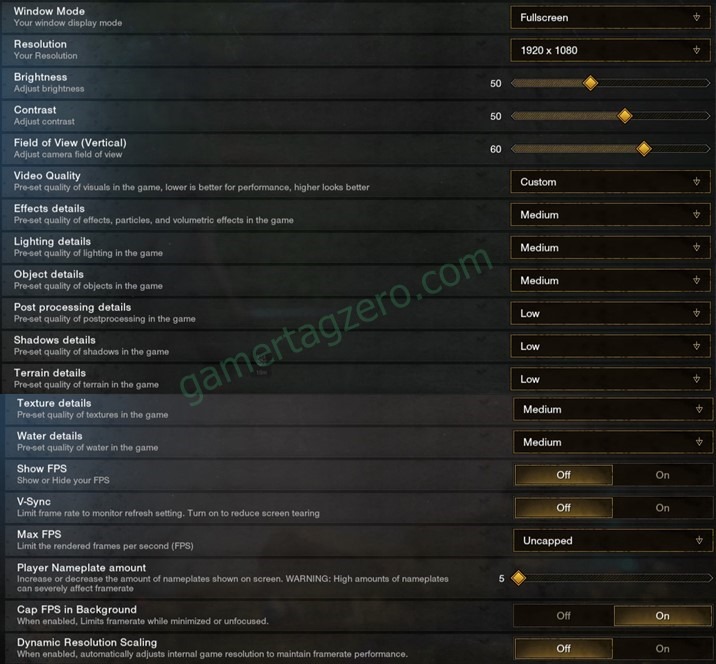 new world best graphics settings