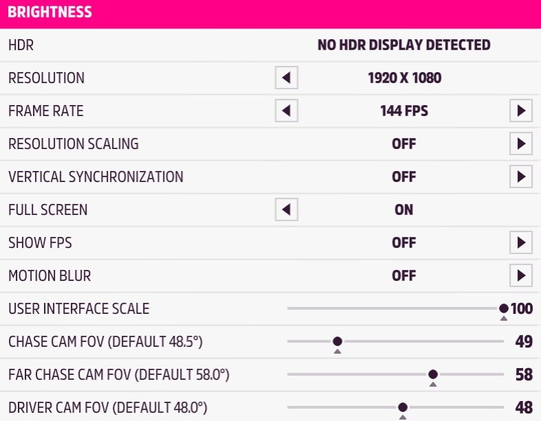 forza horizon 5 video settings
