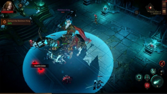 Diablo Immortal - Fighting The Skeleton King