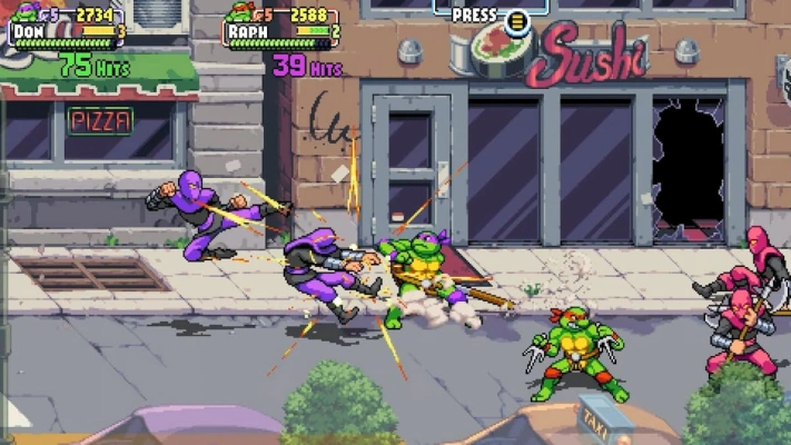 TMNT Shredder's Revenge - Fling Slams