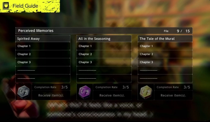 Digimon Survive - Perceived Memories Locations