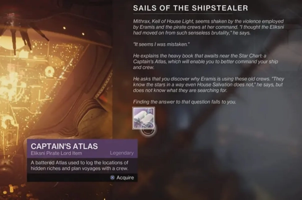 Destiny 2 - Sails of the Shipstealer Star Chart