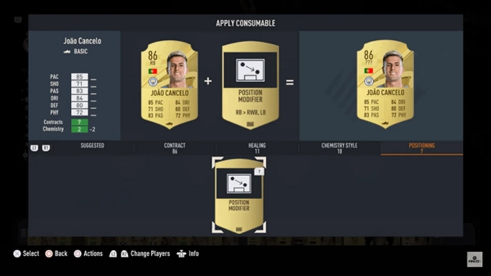 FIFA 23 - Position modifier
