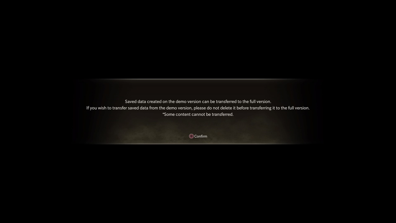 Valkyrie Elysium Demo Transfer Progress Message