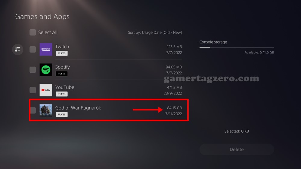 GOW Ragnarok Download File Size after install PS5
