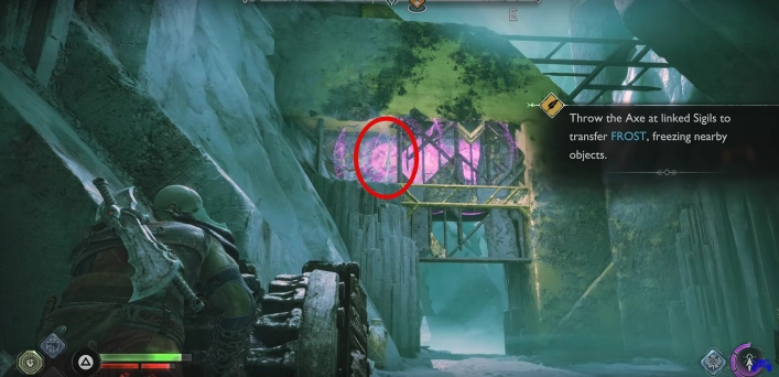 God of War Ragnarok - Throwing axe at Sigils