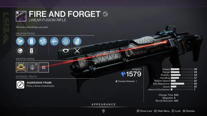 Destiny 2 - Season of the Seraph - Fire and Forget god rolls perks