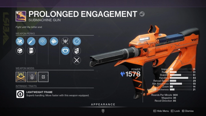 Destiny 2 - Season of the Seraph - Prolonged Engagement stats