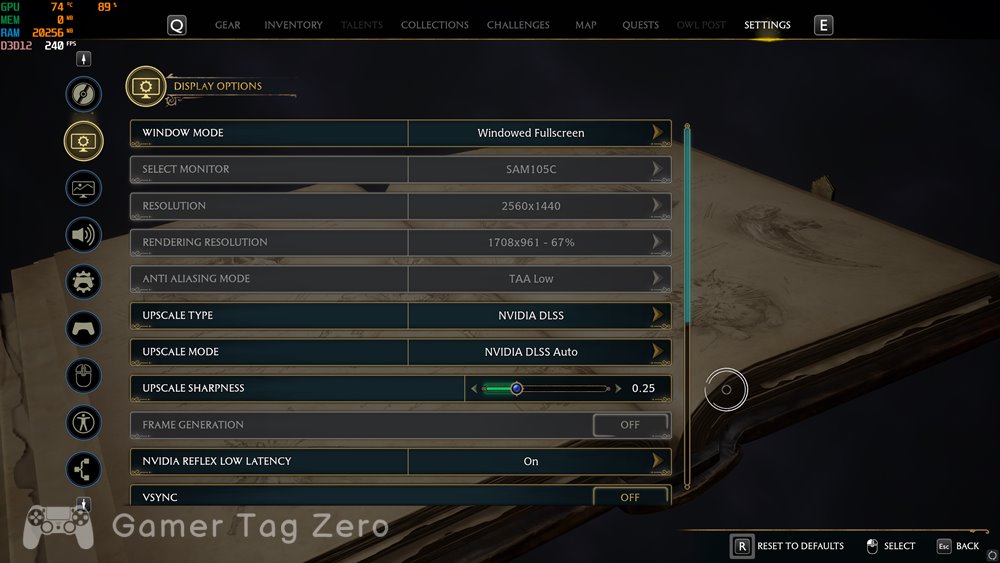 Hogwarts Legacy best graphics settings 2