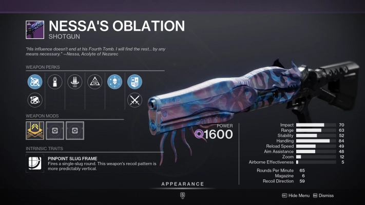 Destiny 2 - Lightfall - Nessa's Oblation