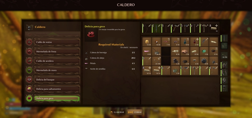 Smalland - Survive the Wilds - Gecko recipe