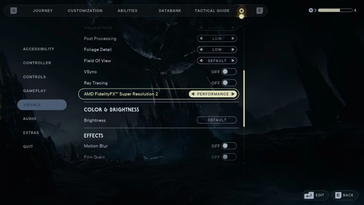 Star Wars Jedi Survivor - AMD FidelityFX Super Resolution 2
