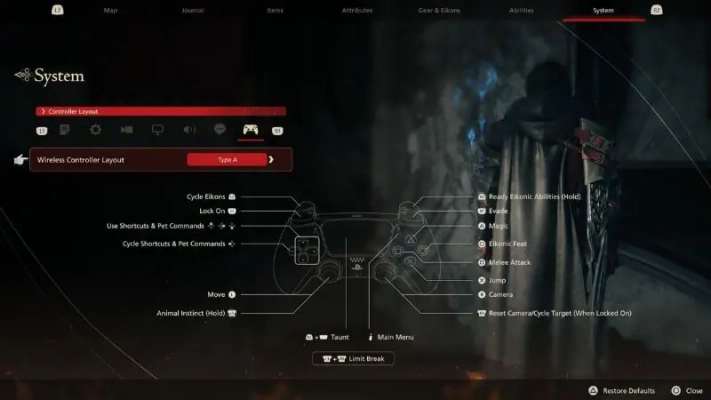 Final Fantasy 16 - Type A Controls