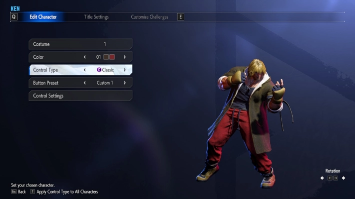 Street Fighter 6 - Changing control