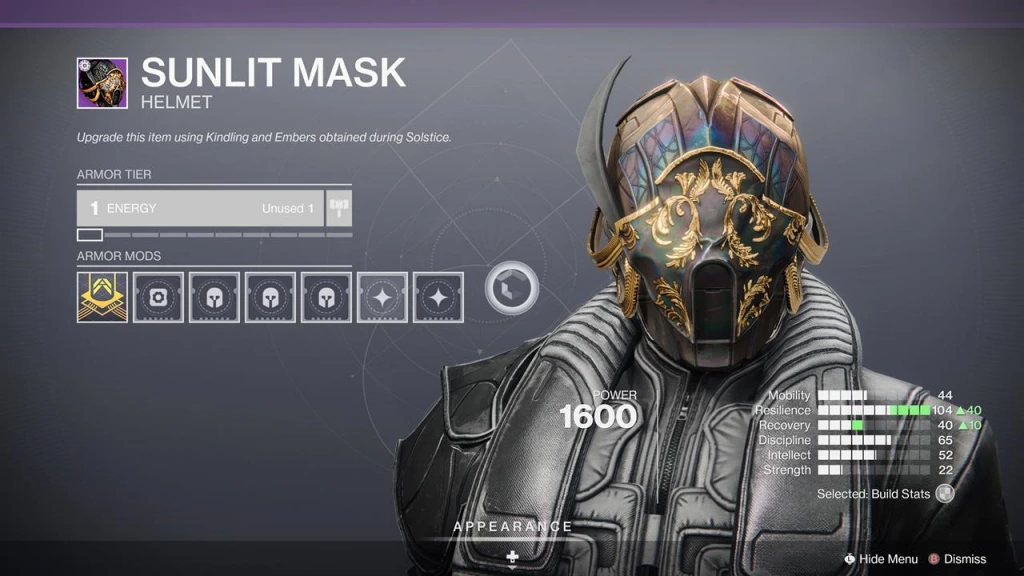 Destiny 2 - Sunlit Mask