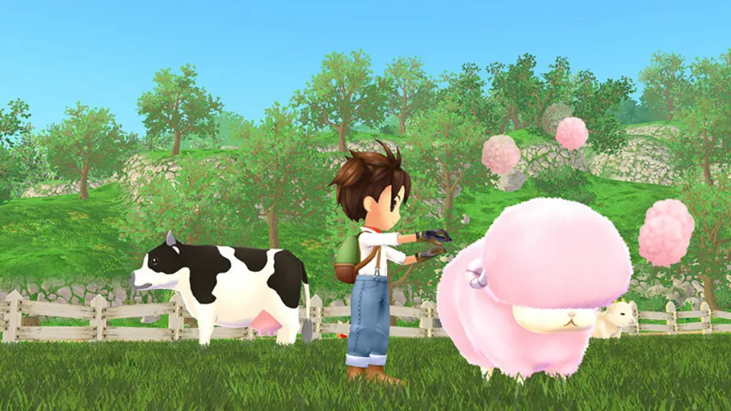 Story of Seasons - A Wonderful Life - Cow sheep on field