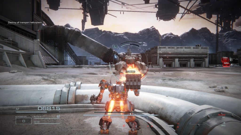 Armored Core VI - Transport Helicopters destroy