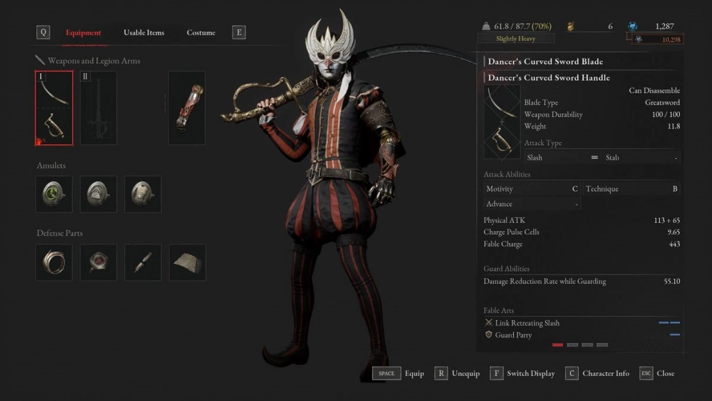 Lies of P - Dancer's Curved Sword
