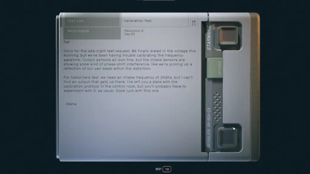 Starfield - calibration test