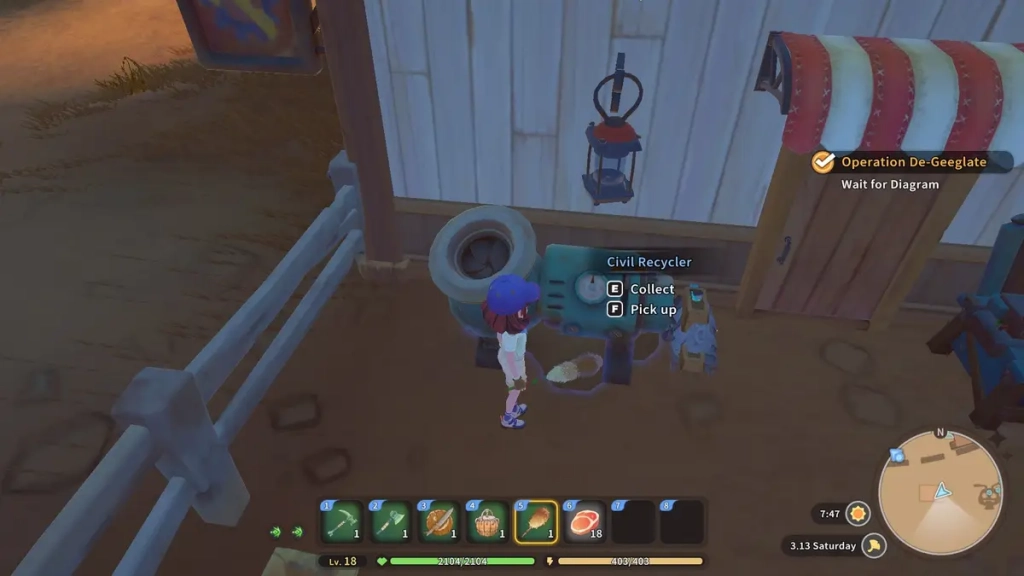 My Time At Sandrock - using feather duster