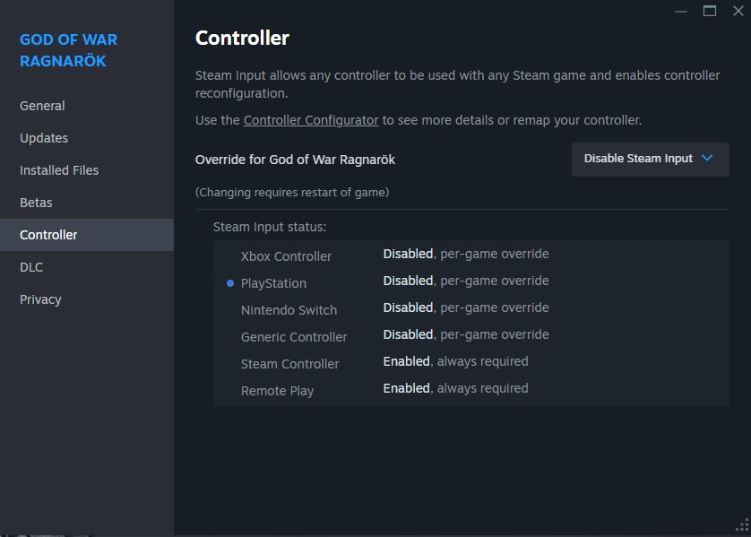 GoW Ragnarok: Fixing DualSense Controller Vibration on PC 2