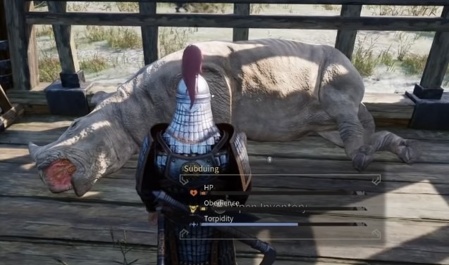 how to tame a rhino in myth of empires