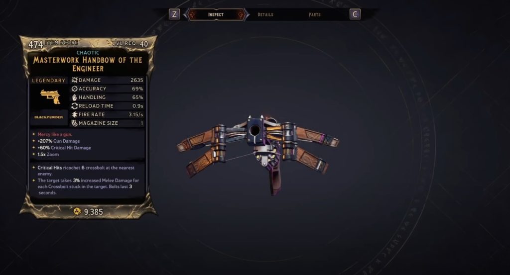 masterwork handbow