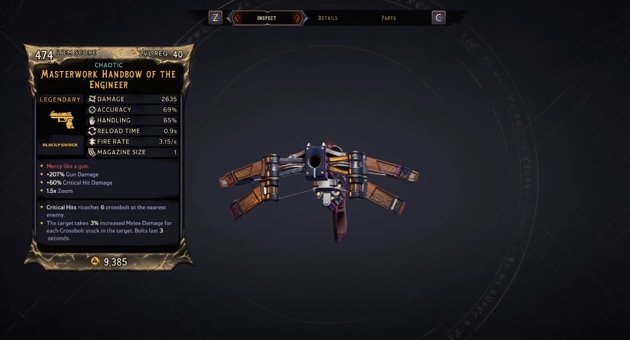 masterwork handbow