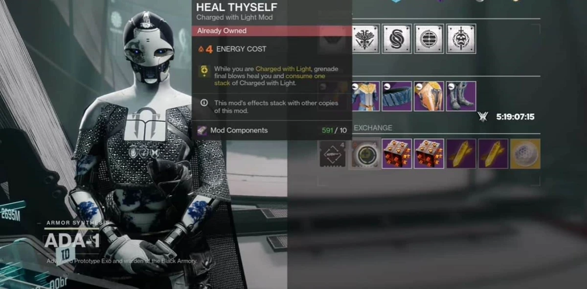 Destiny 2 - Season of the Seraph - Heal Thyself Mod
