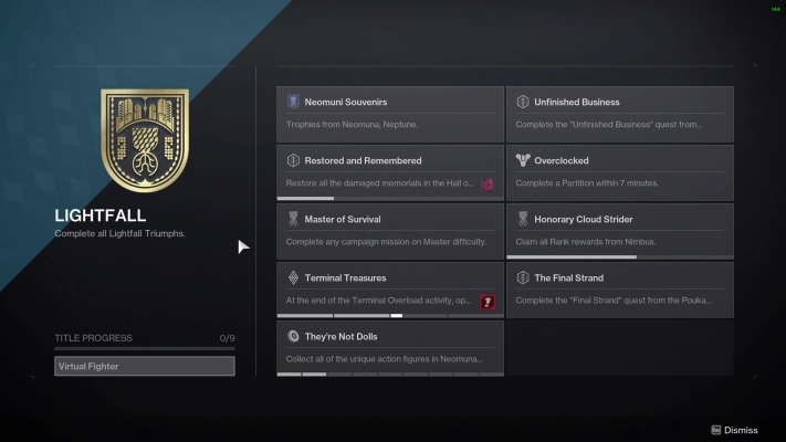 Destiny 2 - Lightfall - Neomuni Triumphs