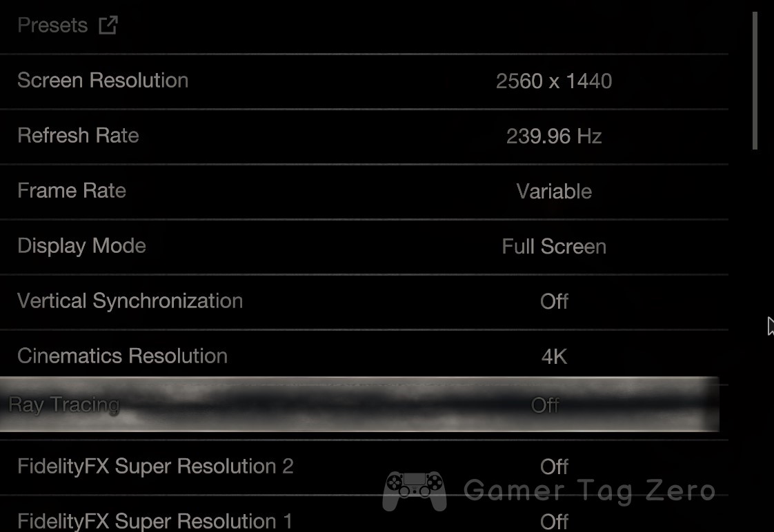 RE4 remake best graphics settings