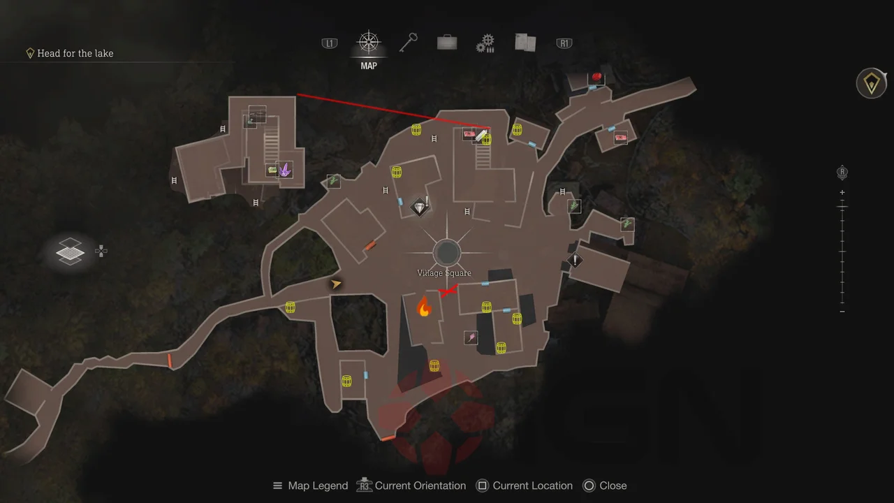 RE4 remake village map