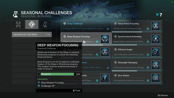 Destiny 2 - Season of the Deep - Deep Weapon Focusing