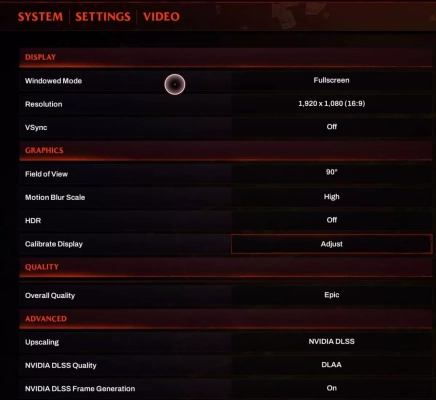 Redfall - PC graphics settings