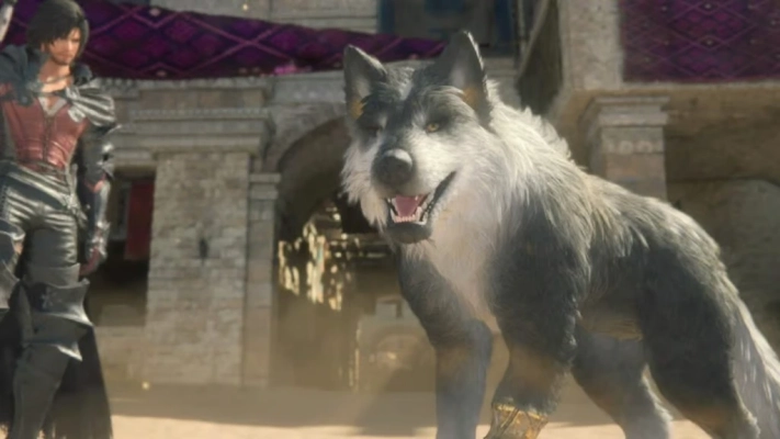Final Fantasy 16 - Torgal petting