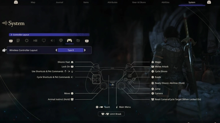 Final Fantasy 16 - Type B Controls