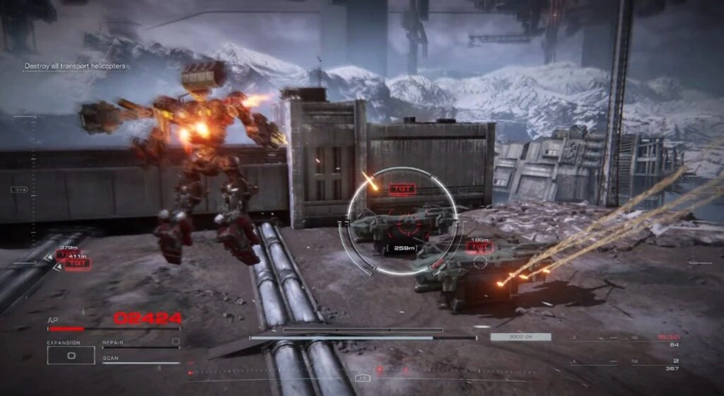 Armored Core VI - Transport Helicopters attack