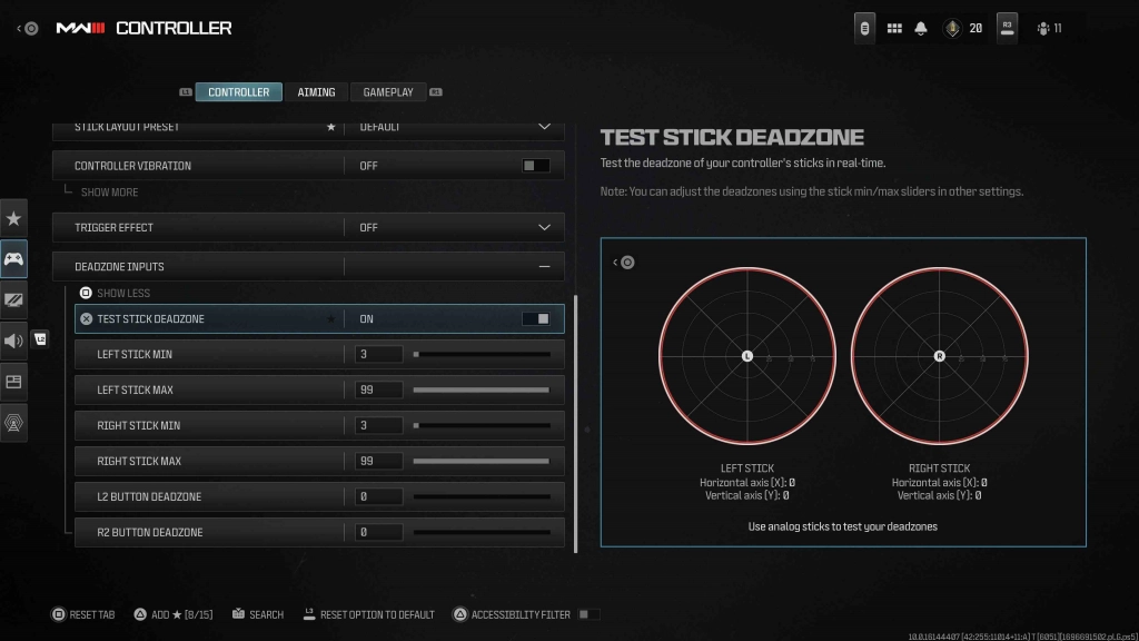 COD Modern Warfare 3 - UI settings